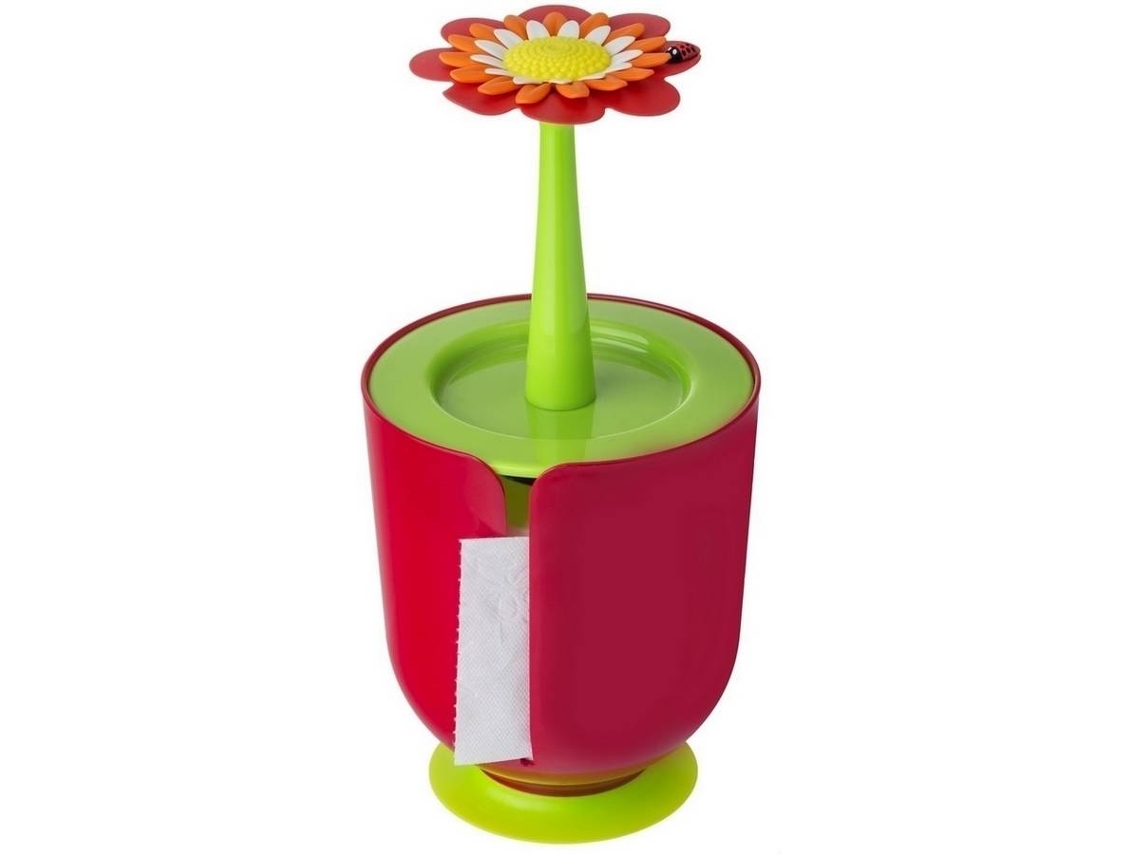 Soporte para Papel de Baño VIGAR Flower Power (Polipropileno - Verde, Rojo)