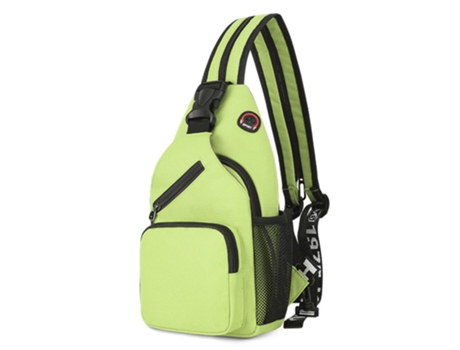 Mochila de ocio bolsa de mensajero de tela oxford mochila multifunción bolsa de pecho mochila impermeable de gran capacidad para mujer (verde claro)