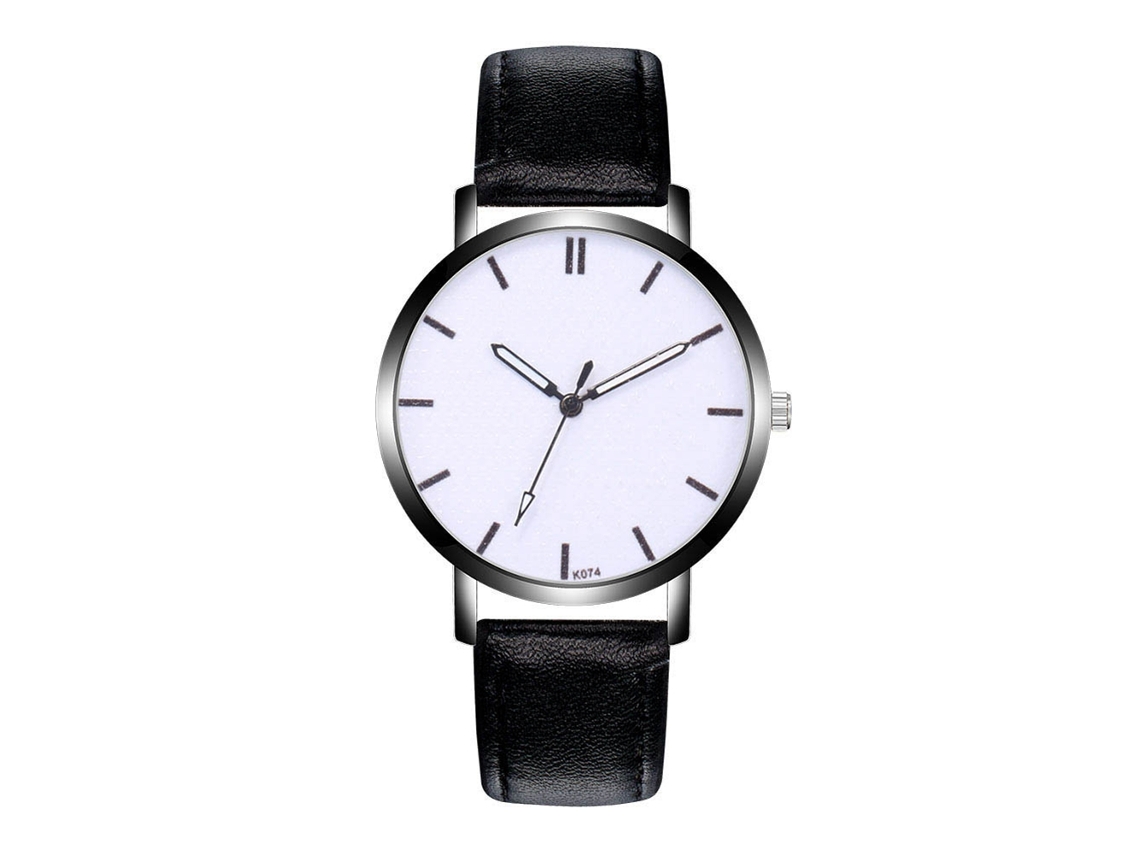 Reloj De Pulsera Analógico De Aleación Con Cuadro Redondo Y Movimiento De Cuarzo Para Hombre Negro