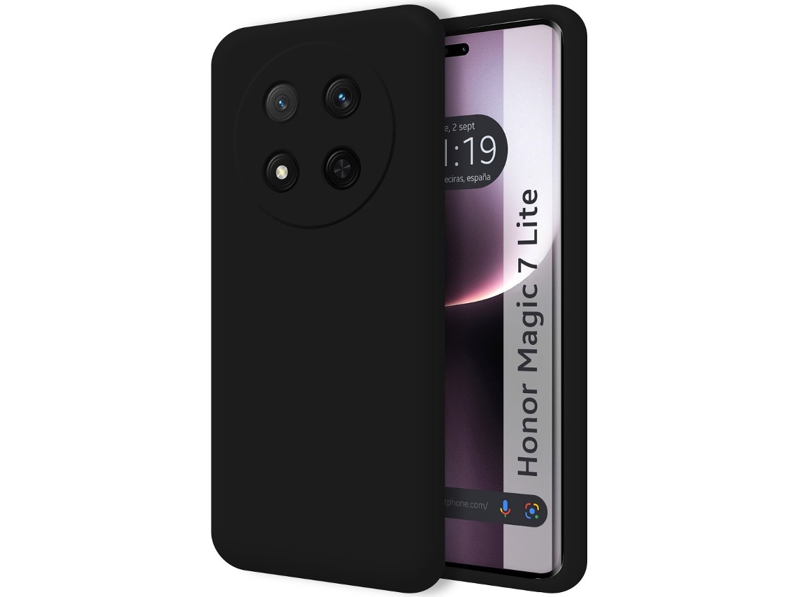 Funda Ultra Negra Para Honor Magic 7 Lite 5g Tumundosmartphone Silicona Líquida Negro