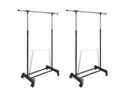 Percha ajustable con 1 varilla, 2 piezas, DKD HOME DECOR