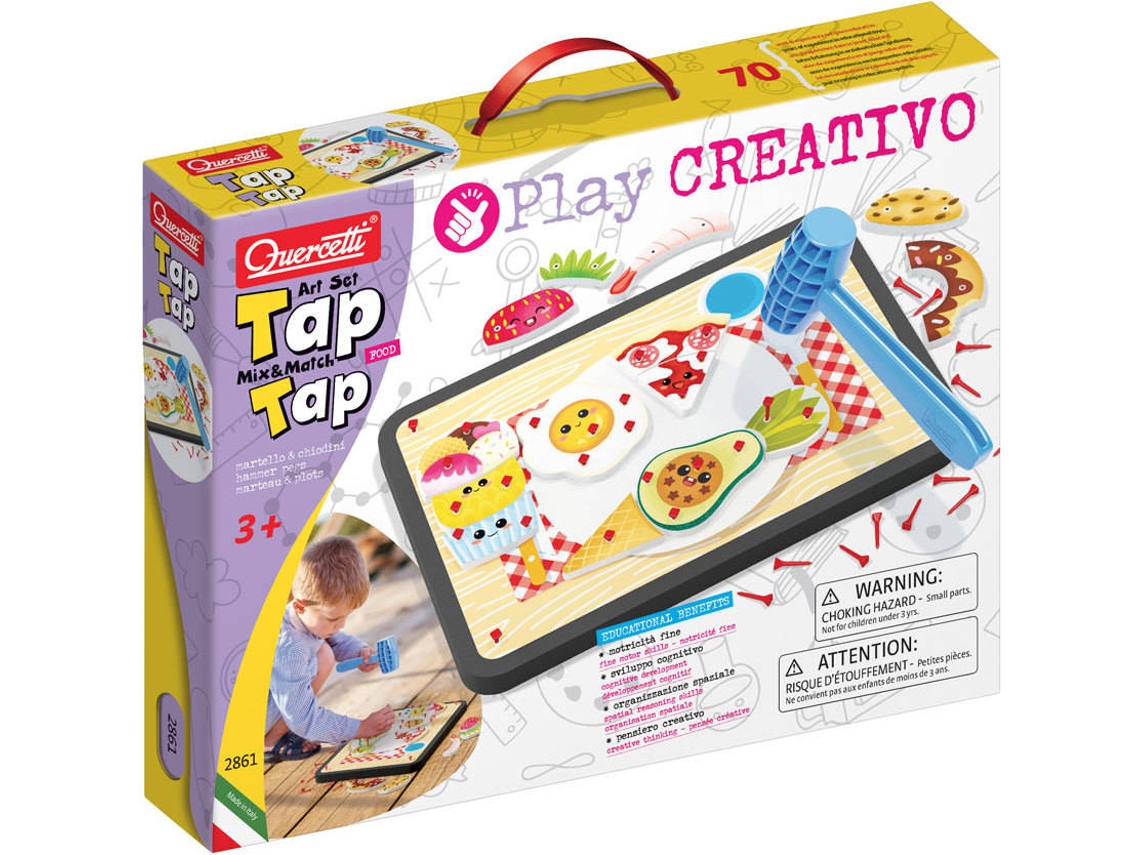 Juego Educativo QUERCETTI Play CREATIVO TAP TAP Comida (Edad Mínima: 3 Años - 36 x 27,5 x 6 cm)