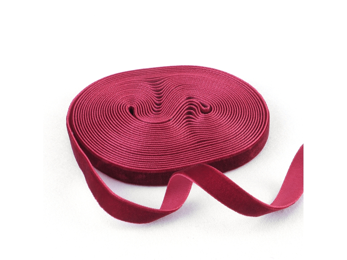 Cinta De Terciopelo Navideña De 5 Yardas (color Vino Tinto, 15 Mm) - Cinta Vintage - Adecuada Para Embalaje De Bodas Navideñas
