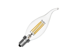 Bombilla LED E14 de filamento T35 regulable, 4 W, 470 lm, sin parpadeo, 4000 K, blanco neutro, Ledkia