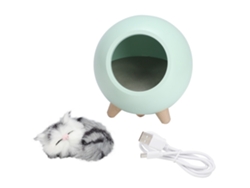 2026-lámpara De Noche Led Gatito Cuto Hogar Mascota Lámpara De Ambiente Luz Dormitorio Verde