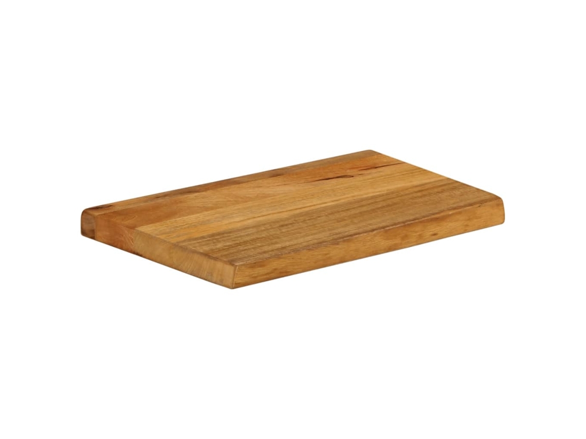 Tablero De Mesa | Tablero De Escritorio | Superficie De Mesa Borde Natural Madera Maciza Mango 50x20x2,5 Cm