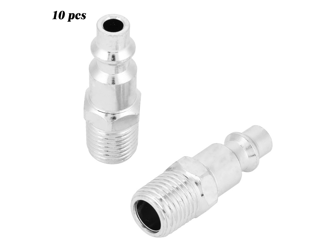 Conector de mangueira de ar com rosca macho padrão americano de 1/4" (8 mm) para tubos.