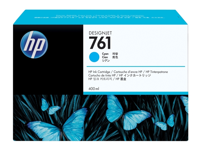 Cartucho de Tinta Original HP 761 de 400 ML CM994A Cián para DesignJet T7100, T7200 Production Printer