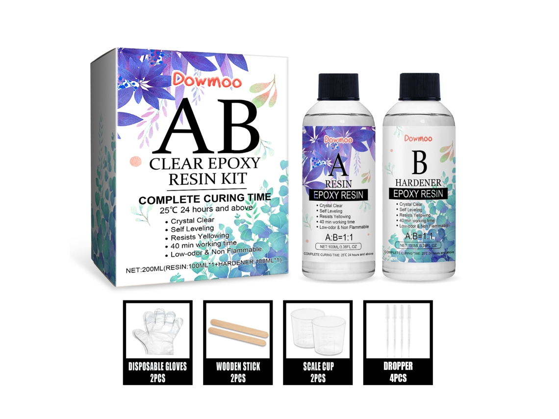 Kit de resina epoxi transparente