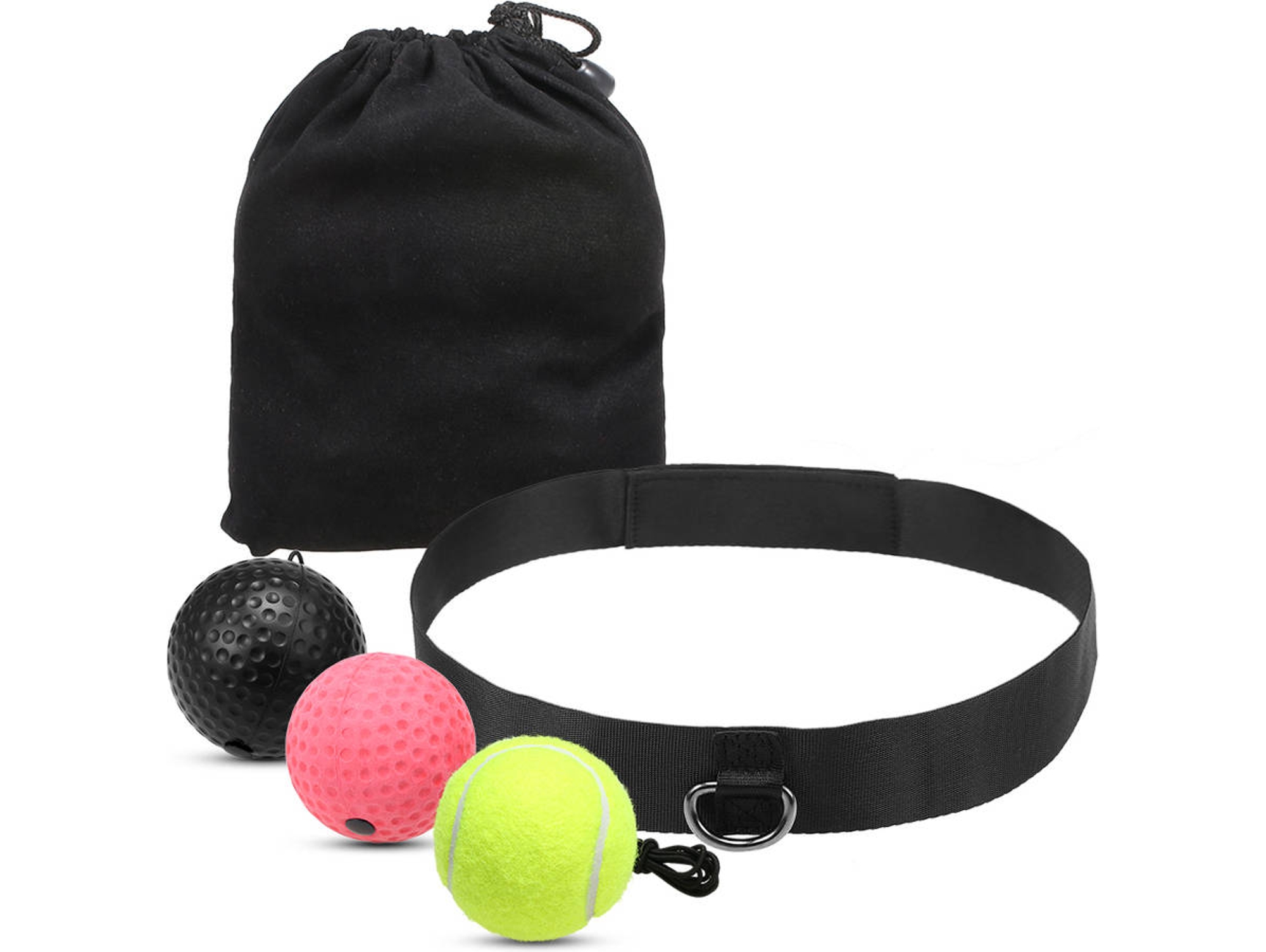 Equipo de boxeo ANSELF Reflex Ball Negro