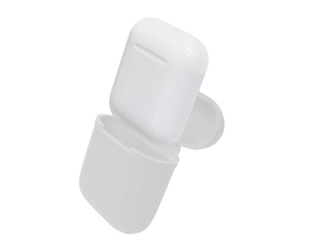 Funda de transporte Airpods de silicona - Blanco