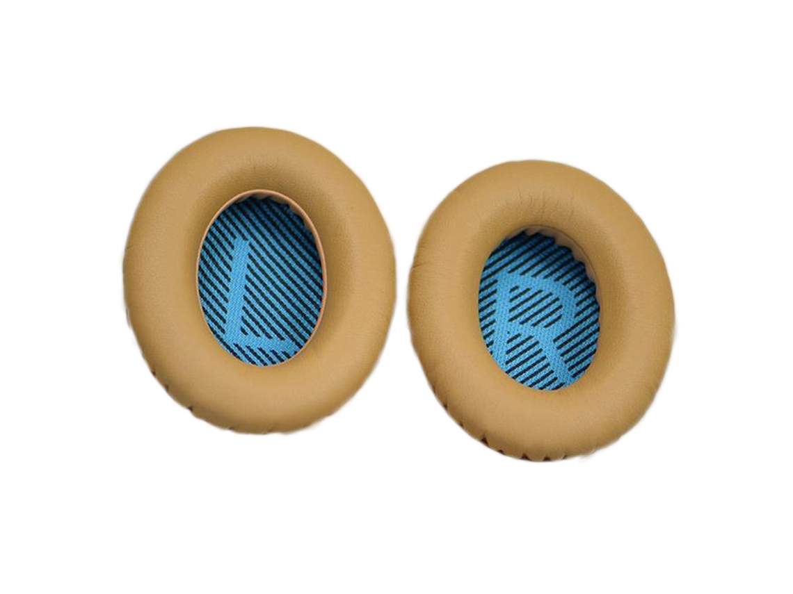 Almohadillas para auriculares Bose QC 25, esponja suave, amarillo y azul.