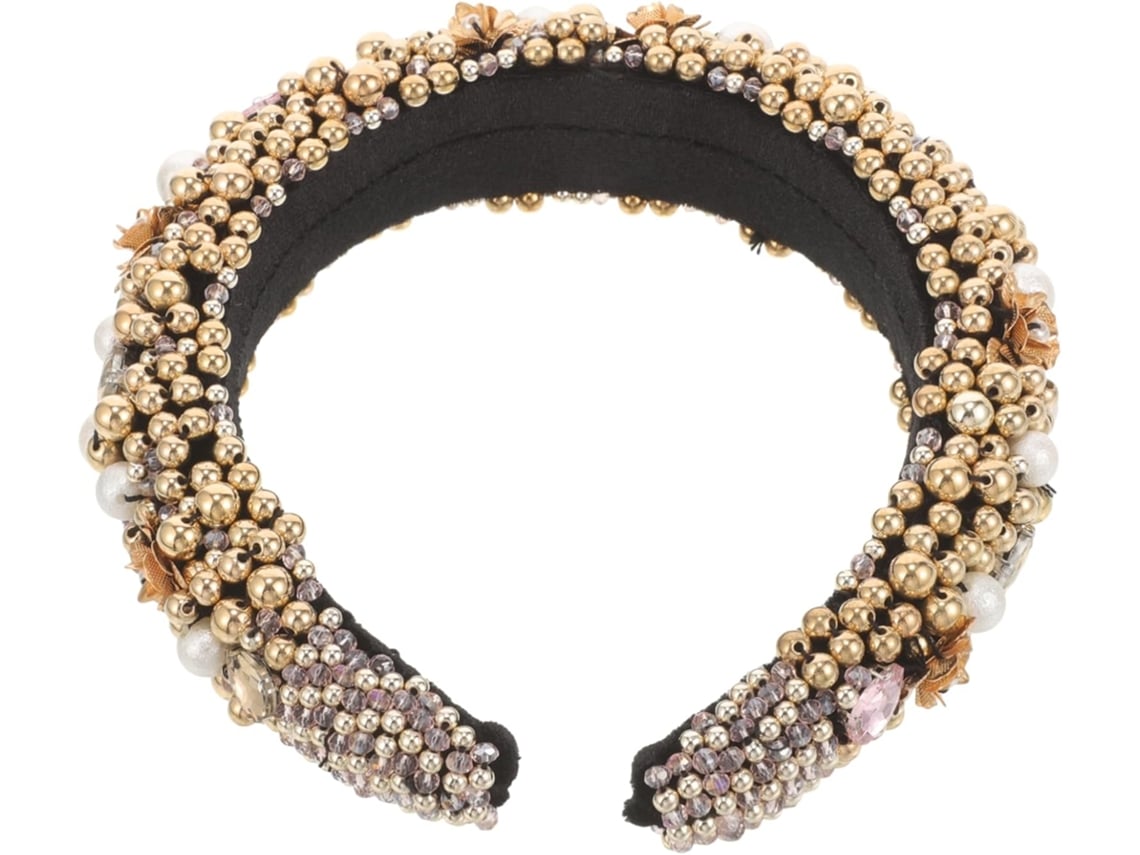 Diadema Barroca Con Perlas Y Cristales: Un Accesorio Elegante Y Chic Para Todas Las Ocasiones. Cómoda Y