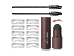 Kit De Plantillas Para Cejas, Reutilizable, Maquillaje De Cejas De Larga Duración, Color Marrón Claro.