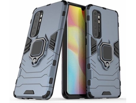 Carcasa + Protector Xiaomi Mi Note 10 Lite HFS-HOUSE Kickstand Gris