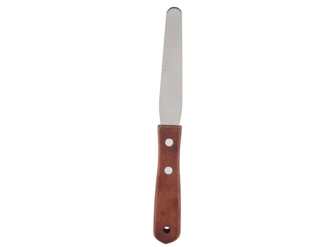Cuchara De Cera Metal Cuchillo Mezclador Aplicador Mango De Madera Herramienta Depilatoria