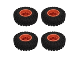 Juego De 4 Neumáticos Rc Crawler De 2,2" Con Buje Triangular De Nailon Para Scx10 90046 Gen8 (naranja)