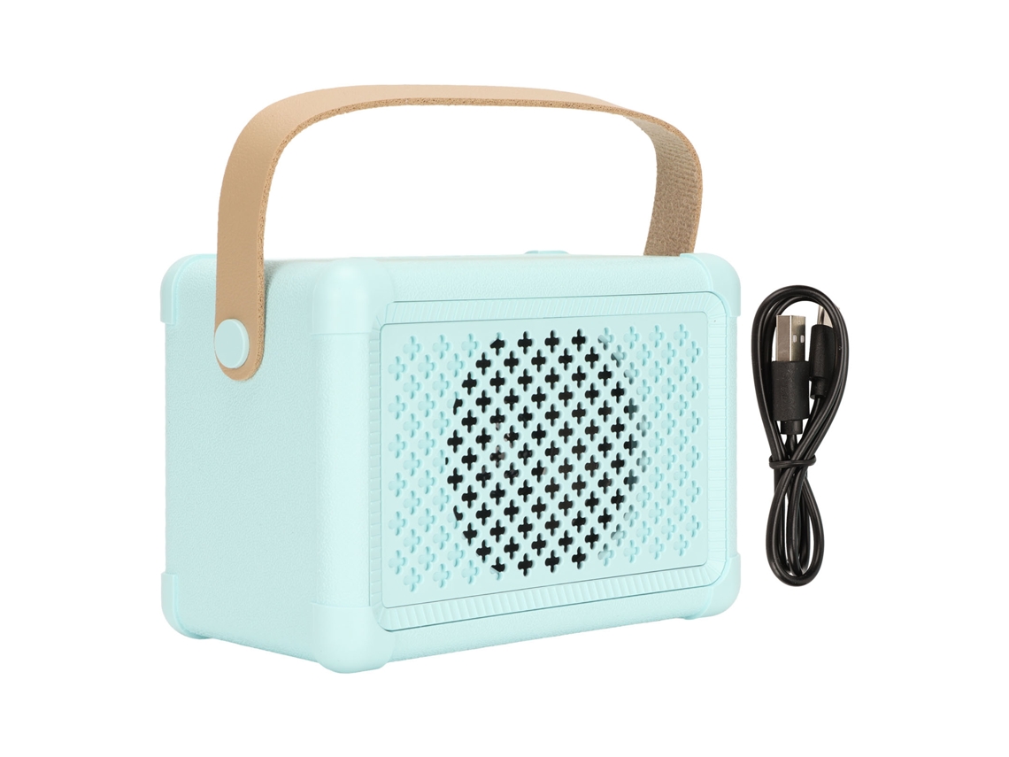 Altavoz Bluetooth Retro Vintage Con Sonido Hifi De Graves, Transmisión Rápida Y Bajo Consumo De Energía - Azul