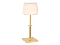 Lámpara de mesa LED recargable Poldina Classic Zafferano con regulador de intensidad - Diseño elegante sin cables, acabado dorado