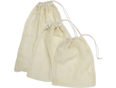 Conjunto de 3x Bolsas de Frutas y Verduras - Algodón NORTHIX