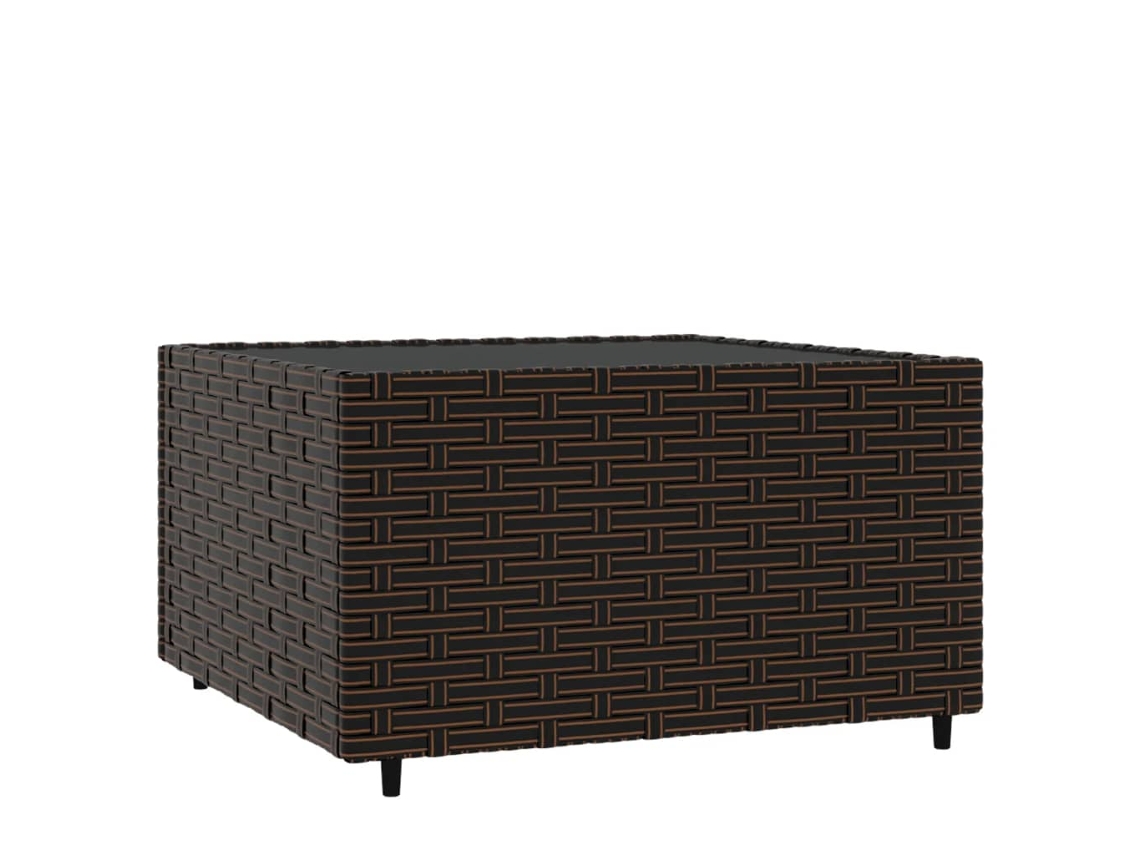Mesa De Centro De Jardín VIDAXL Marrón Ratán (50x50x30 cm)