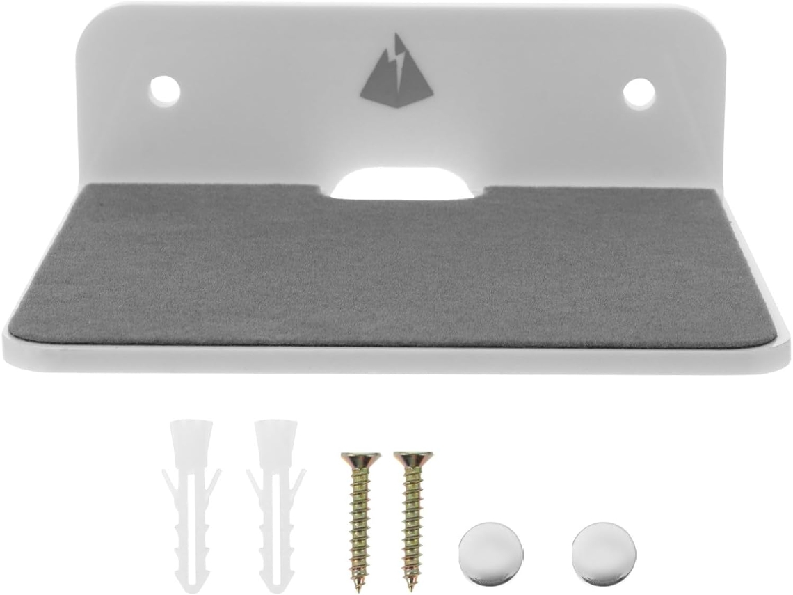 Soporte De Pared De Acrílico Blanco De Gran Capacidad Para Altavoz Inalámbrico Y Teléfono.
