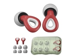 Tapones para los oídos de silicona Yuysan con reducción de ruido, resistentes al agua para nadar y dormir, tamaño completo ES300, color rojo.