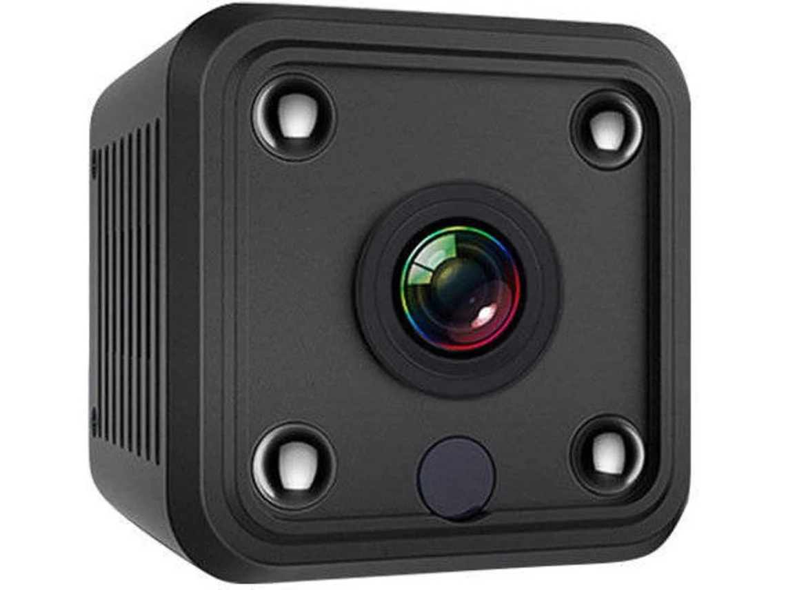 Minicámara de seguridad inalámbrica con audio, visión nocturna, detección de movimiento, HD 1080p, wifi, Bestvite (negra)