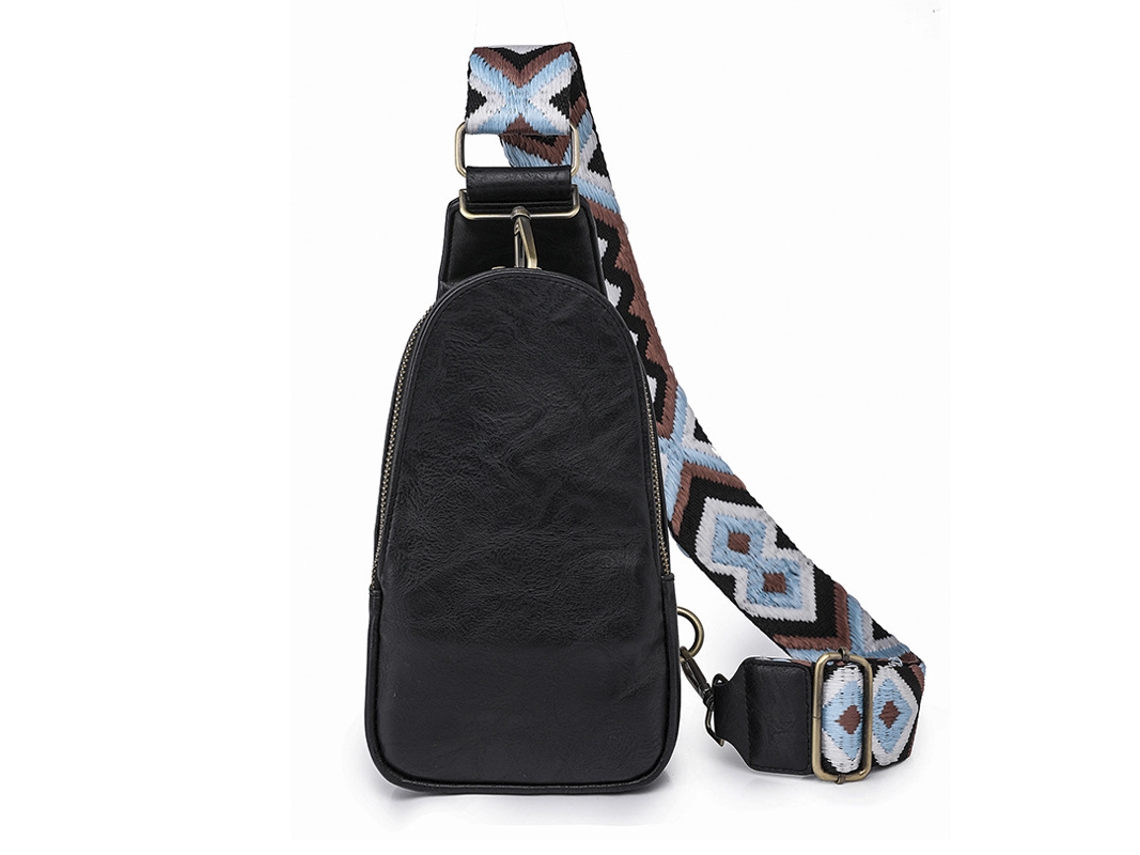 Bolso Bandolera De Piel Pu Para Mujer, Multiusos, Negro Digitallab