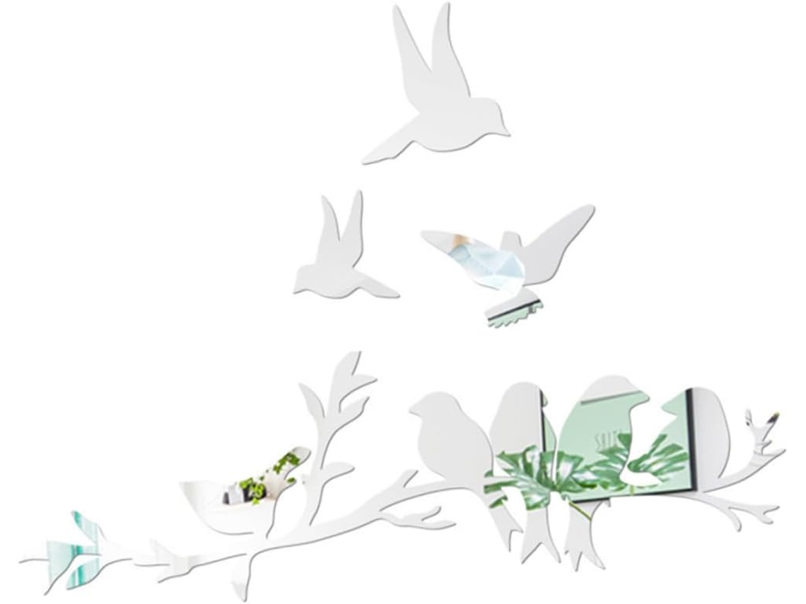 Adhesivo De Pared Acrílico Con Diseño De Pájaro Volador, Autoadhesivo Decorativo.