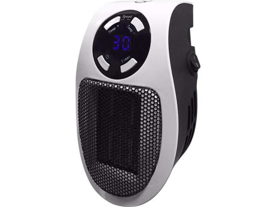 Radiador calefactor eléctrico, mini calentador portátil, potente mini calentador de aire con control remoto 500 W 69 S/MARCA