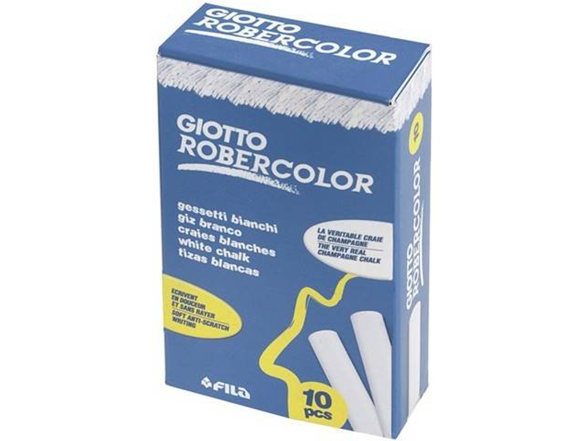 Tiza GIOTTO Robercolor  (Blanco - 10 un)