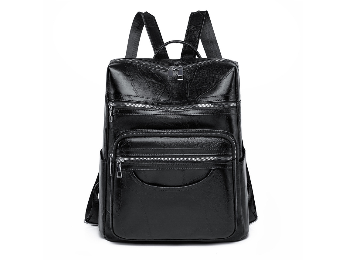 Mochila de viaje para mujer, en piel sintética suave, 33 x 22 cm, color negro, Hexinyigjly