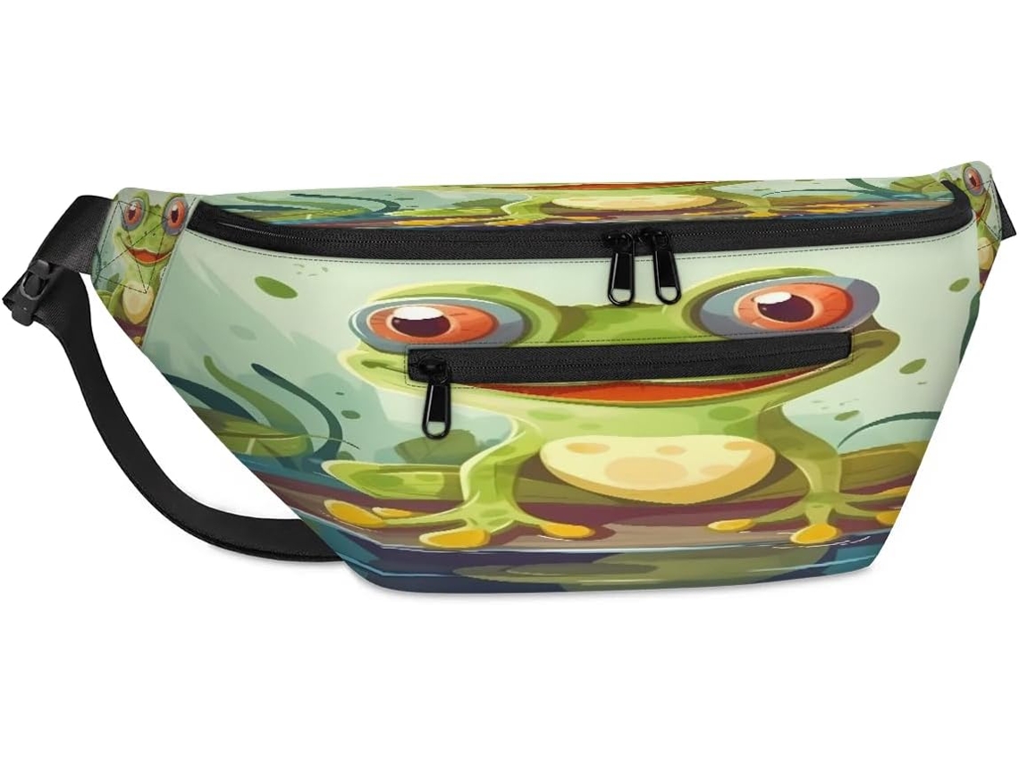 Bolso Hombro Divertido Forma Rana Para Hombre Mujer Unisex Gran Capacidad Informal Bolso Viajes Deportes Gi