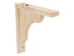Pack 2 Soportes Madera Sin Acabar Para Estanterías, Puertas, Encimeras, Armarios Y Librerías