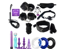Conjunto De Juego Sm Para Parejas 14 Piezas Cuero Pu Ataduras Juguete Erótico Adultos