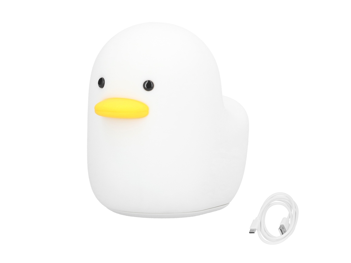 Rebe-lámpara Nocturna De Silicona Con Forma De Pato Cute Usb Recargable Para Dormitorio Y Sala De Estar