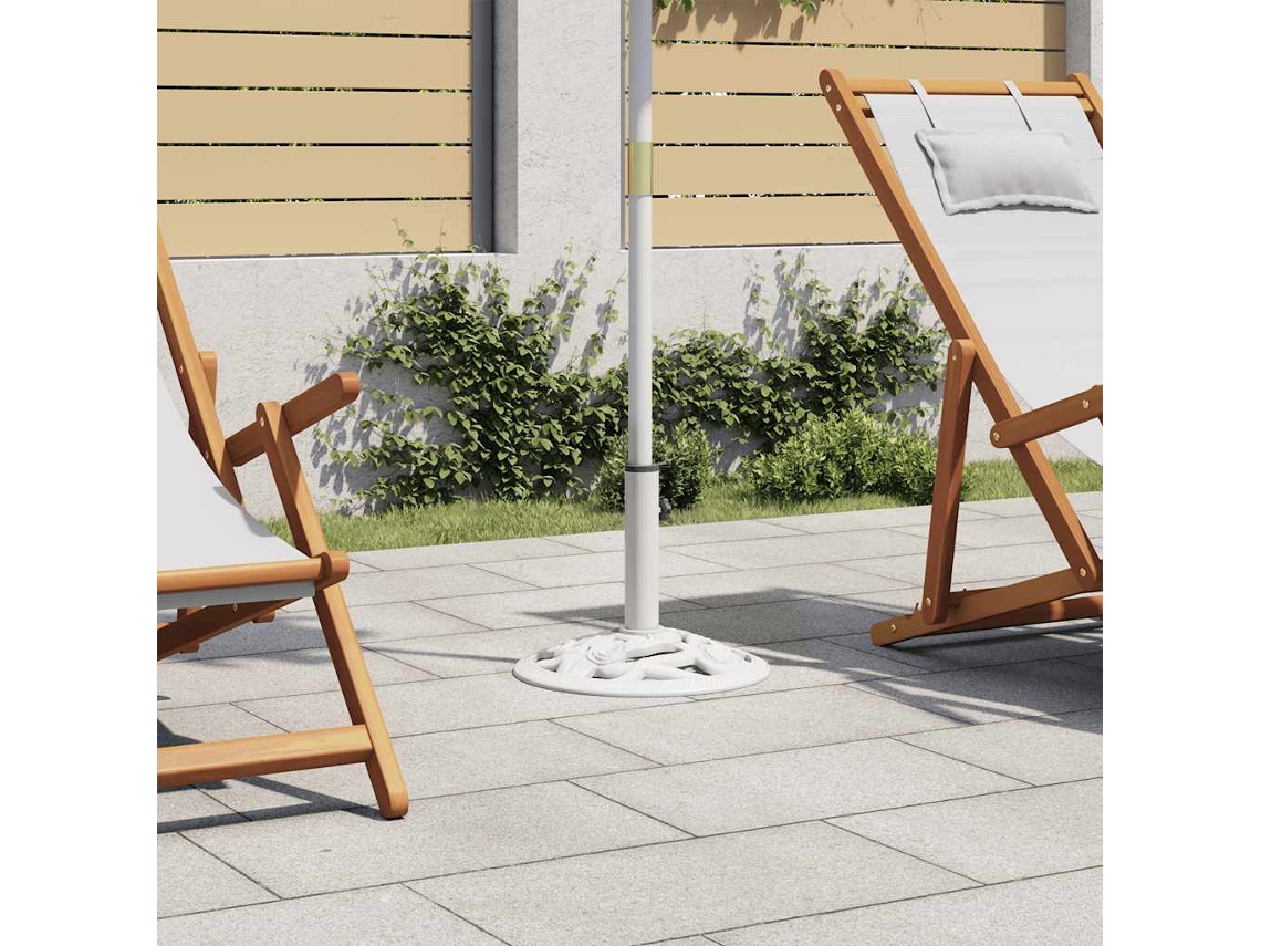 Base para sombrilla de hierro fundido blanco de 9 kg y 40 cm DKD HOME DECOR