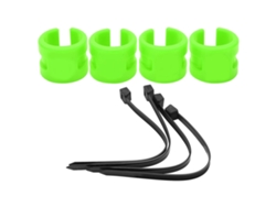 anillos de goma antichoque para protector de cadena delantero y trasero de bicicleta, adhesivo verde