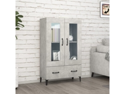 Aparador De Madera Contrachapada Gris Hormigón 70x31x115 Cm