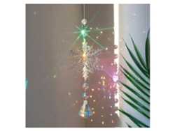 Adorno navideño colgante de cristal, adorno de cristal en forma de bola de arcoíris, ideal para Navidad, cumpleaños y San Valentín.