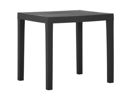 MAISON EXCLUSIVE Mesa de jardín de plástico gris 79x65x72 cm