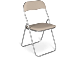 Conjunto de 2 Cadeiras DMORA Branco (Couro - 45x45x99 cm)
