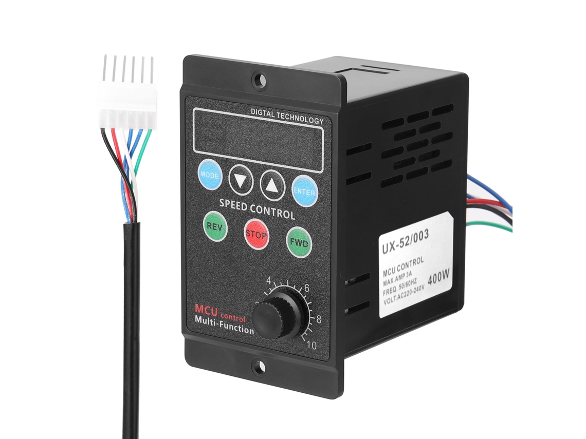 Controlador de velocidad de motor multifuncional de 400 W AC220 V con pantalla y ajuste de valor objetivo.