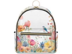 Mochila Tropicallife para mujer en piel con estampado floral y tejido Passaic, impermeable.