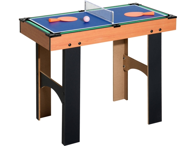 Mesa Multijuegos HOMCOM 4 en 1: Futbolín, Air Hockey, Ping-Pong y Billar - A70-019 (87 x 43 x 73 cm)