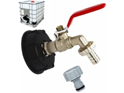 Adaptador De Tanque Con Grifo De Latón Para Grifo De Jardín Y Contenedores Ibc S60x6