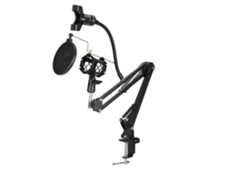 NEVEANCE Soporte de Micrófono Ajustable Profesional con Clip, Plegable para Grabación