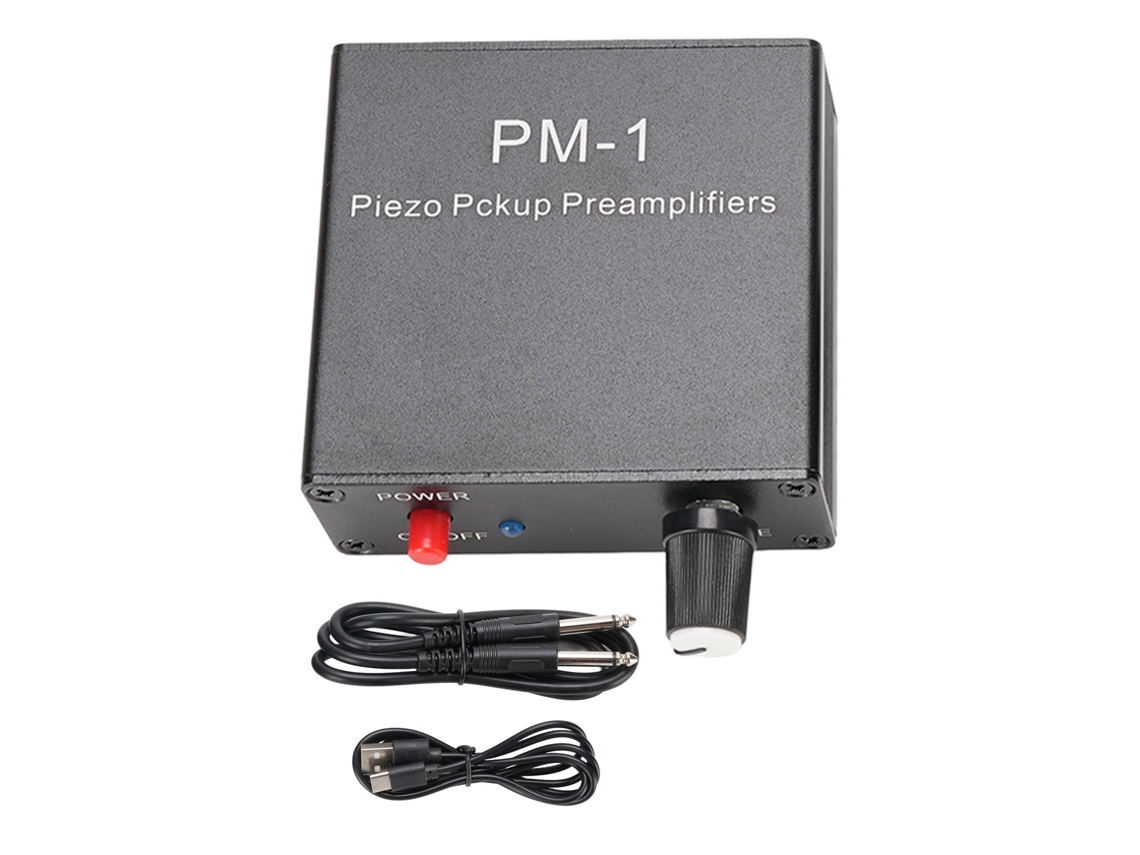 Preamplificador Piezoeléctrico Recargable Compacto Para Instrumentos De Cuerda