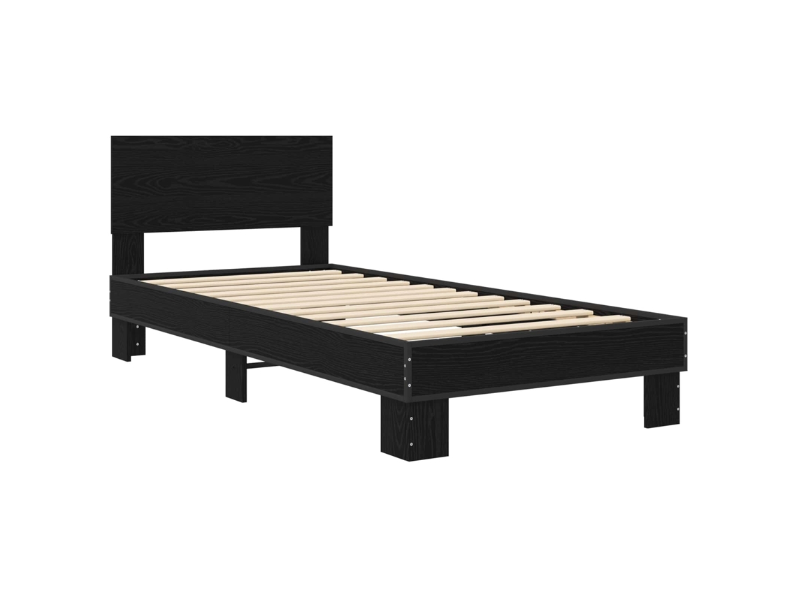 Maison Exclusive - Estructura De Cama Con Cabecero Roble Negro 80 X 200 Cm